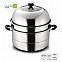 리빙아트 제로 스텐 3단 찜냄비 36cm/찜솥 들통 냄비D